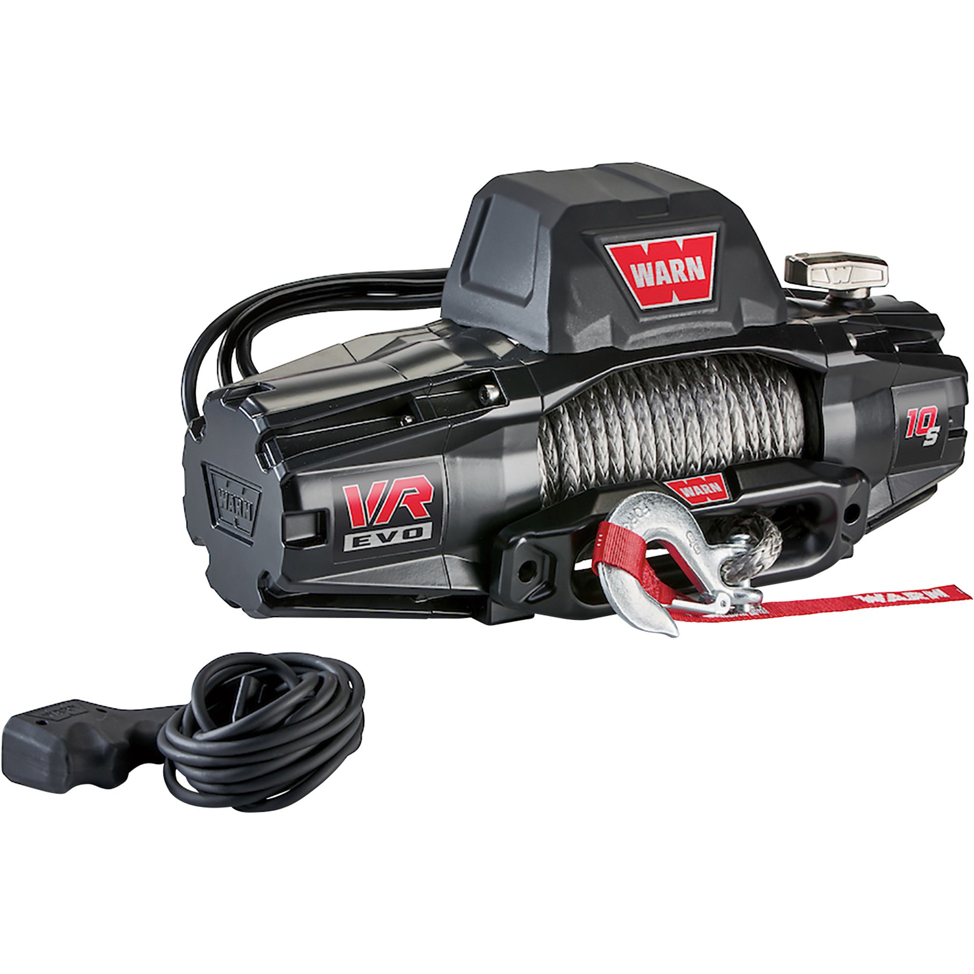 WARN VR EVO 12 Volt DC Powered Winch — 10,000-Lb. Capacity, 90ft. Synthetic Rope, Model# VR EVO 10-S, 103253